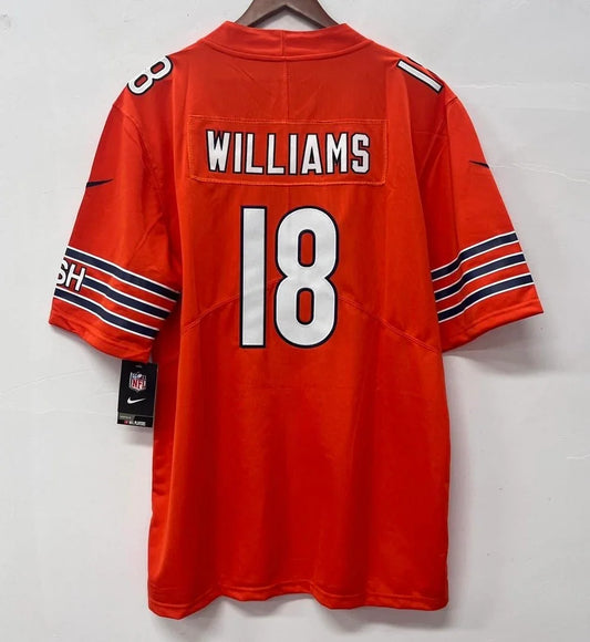 Caleb Williams Chicago Bears Official NFL Nike Jersey Orange product image 1, provided for visual reference and product