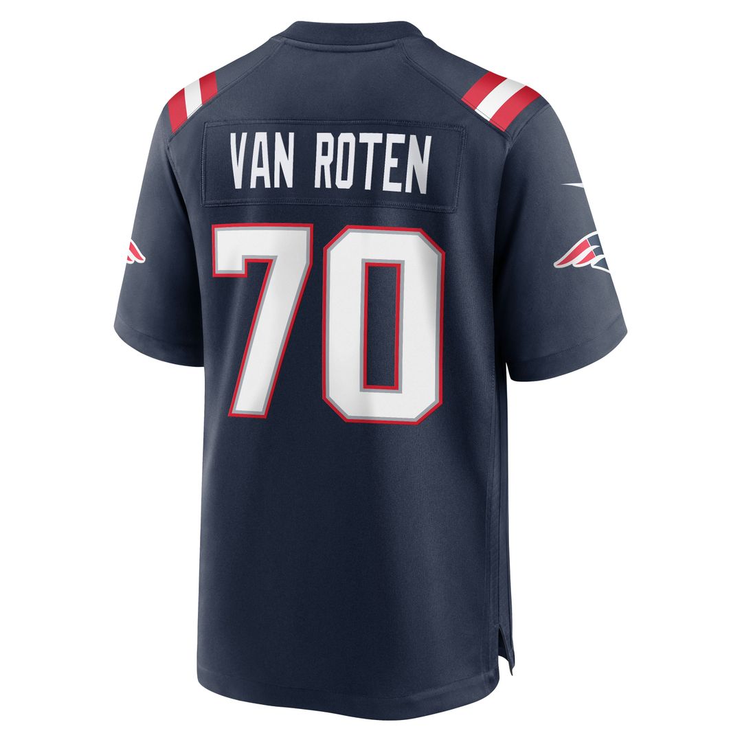 New England Patriots Greg Van Roten Nike Navy Game Jersey product image 5