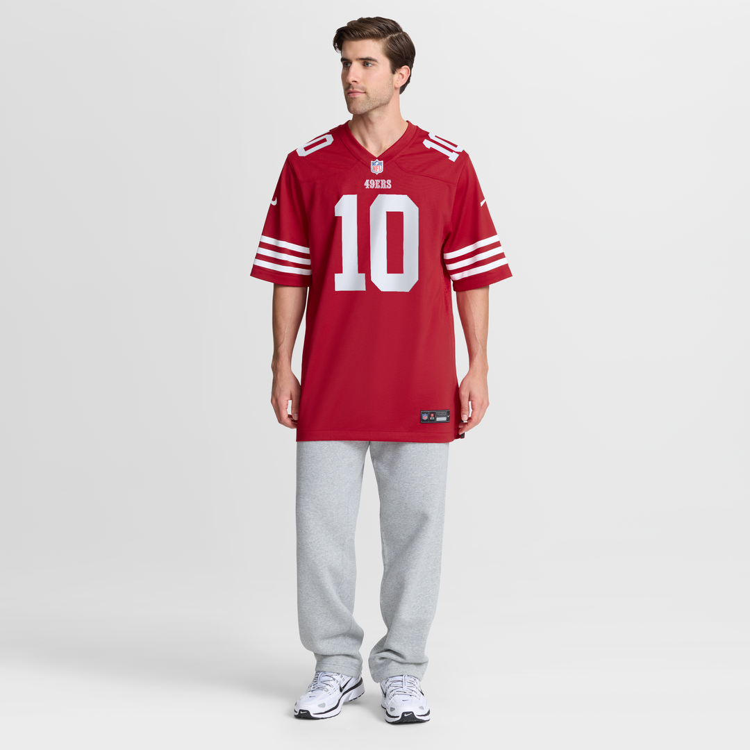 San Francisco 49ers Mac Jones Nike Scarlet Game Jersey product image 7