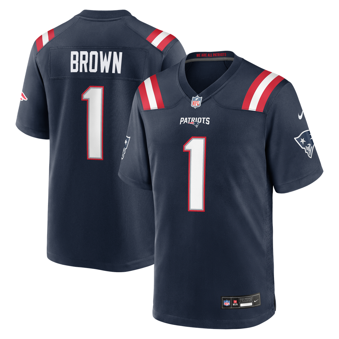 New England Patriots A.J. Brown Nike Navy Game Jersey product image 9