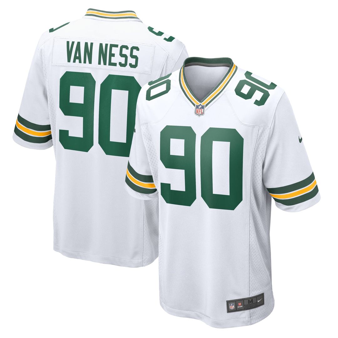 Green Bay Packers Lukas Van Ness Nike White Game Jersey product image 1