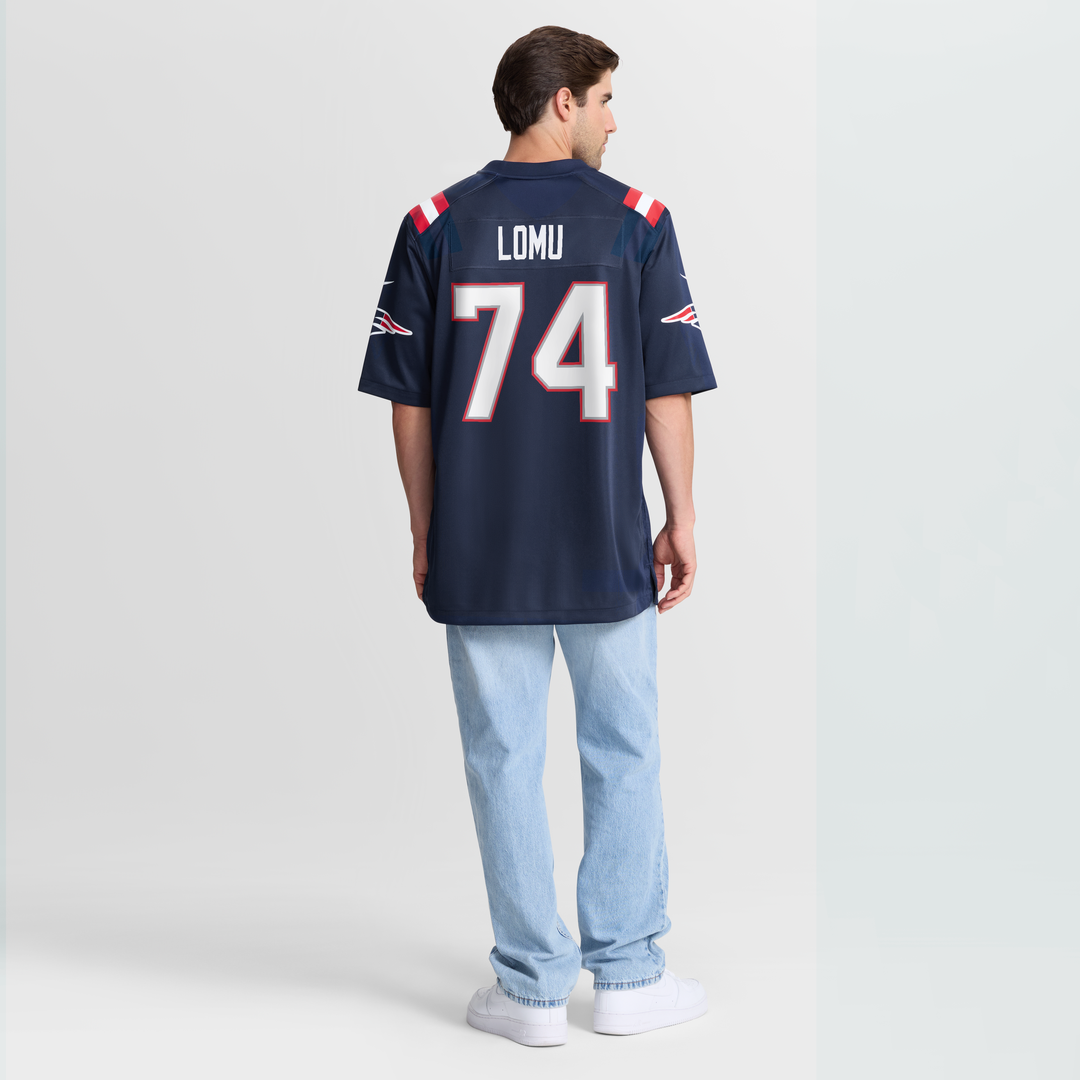 New England Patriots Caleb Lomu Nike Navy Game Jersey product image 3