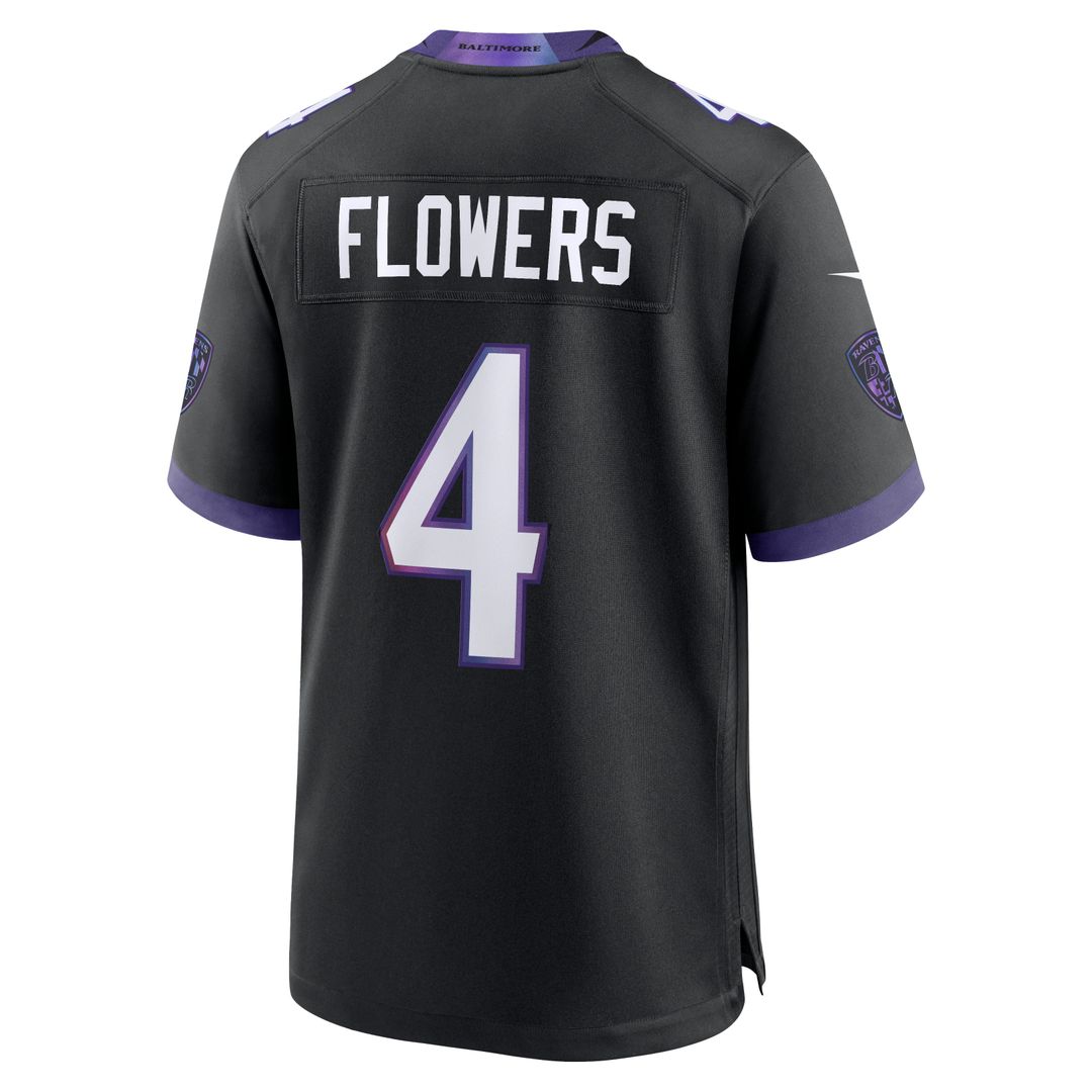 Baltimore Ravens Zay Flowers Nike Black Alternate Game product image 3