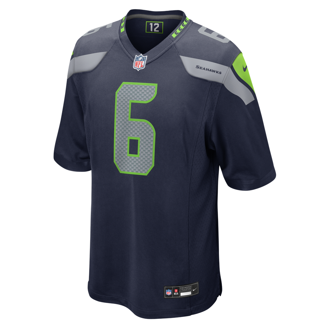 Seattle Seahawks Jalen Milroe Nike College Navy Game Jersey product image 2