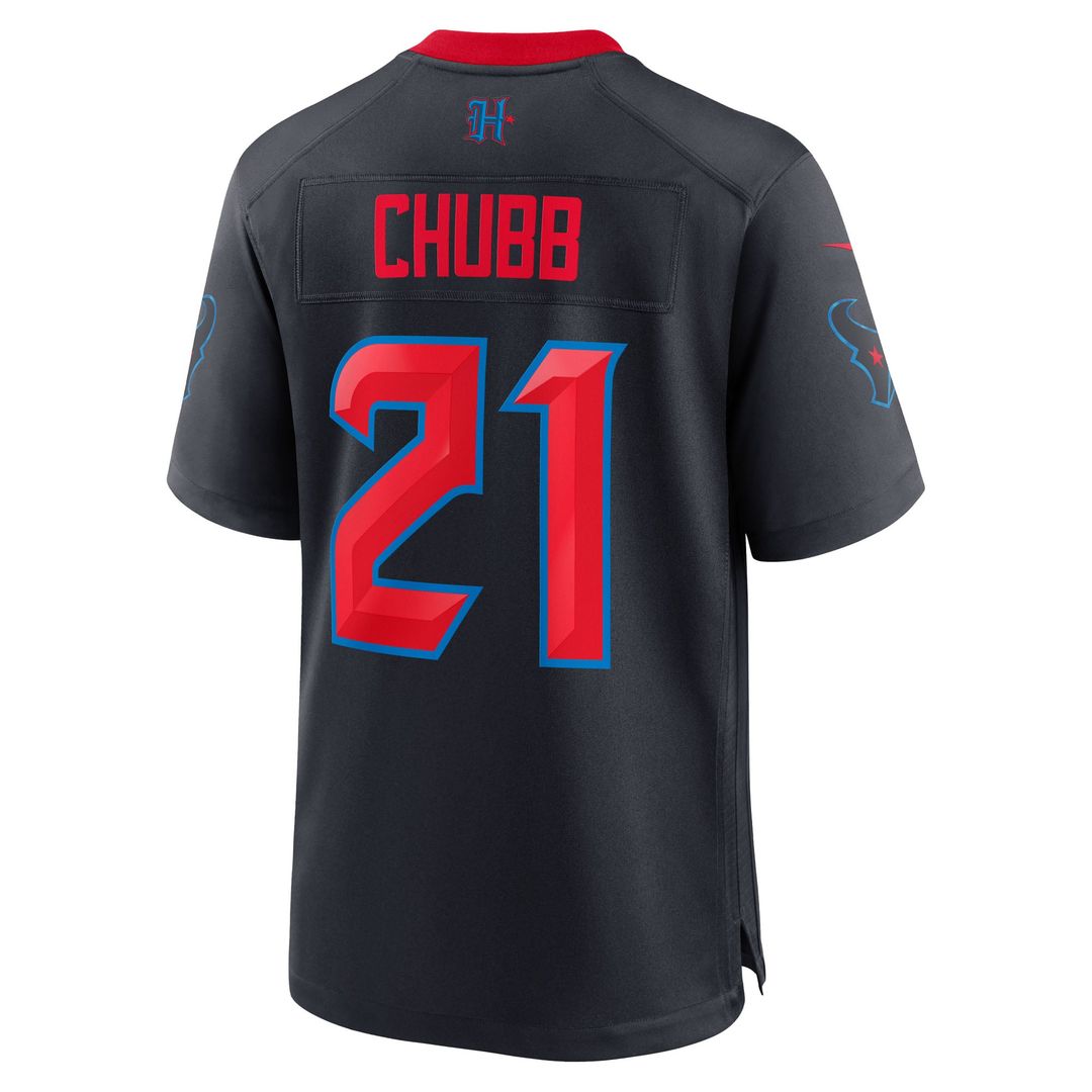 Houston Texans Nick Chubb Nike Navy Alternate 2 Game Jersey product image 3