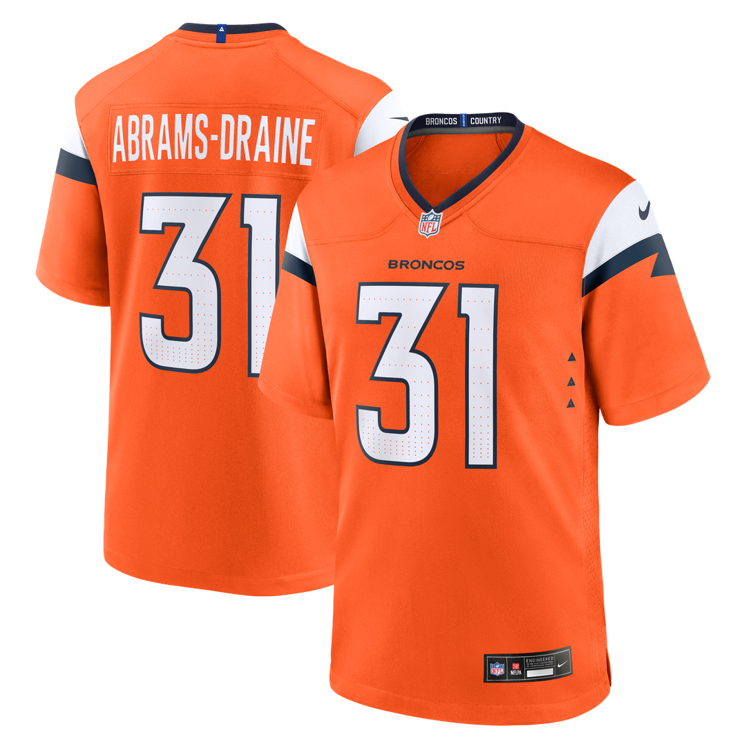 Denver Broncos Kris Abrams - Draine Nike Orange Game Jersey product image 1