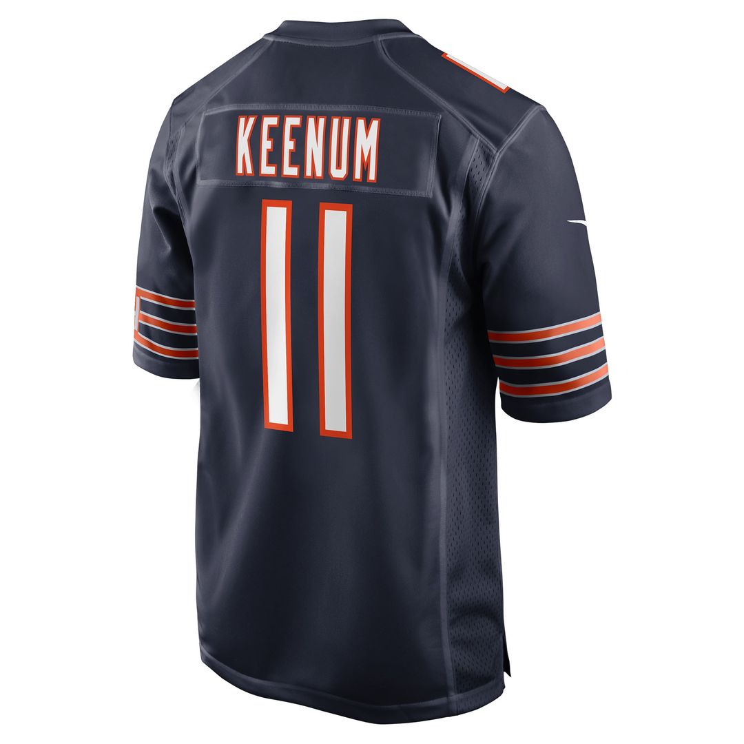 Chicago Bears Case Keenum Nike Navy Game Jersey product image 3