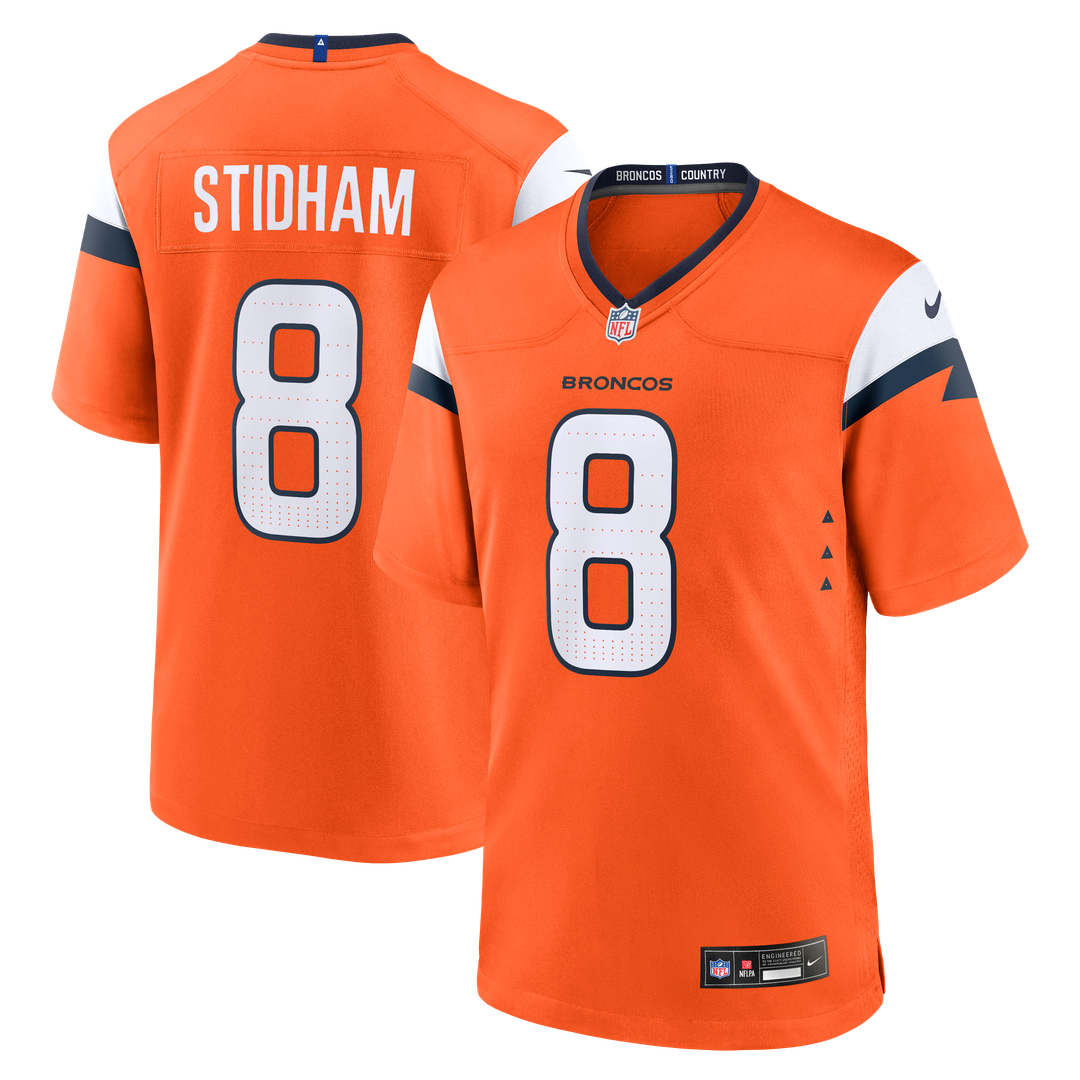 Denver Broncos Jarrett Stidham Nike Orange Game Jersey product image 1