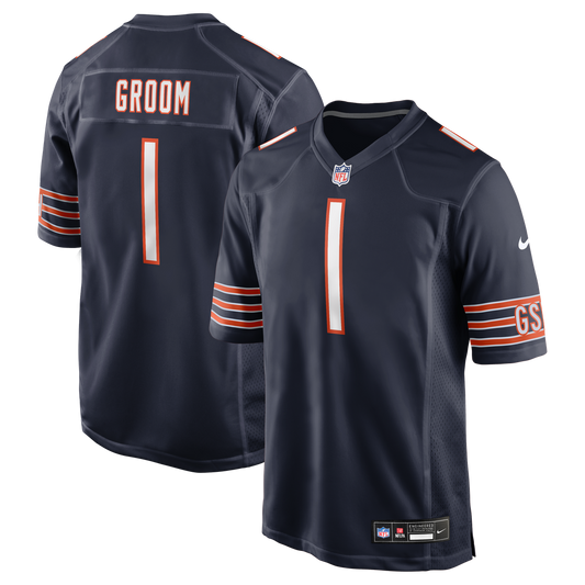 Chicago Bears Number 1 Groom Nike Navy Game Jersey product image 1