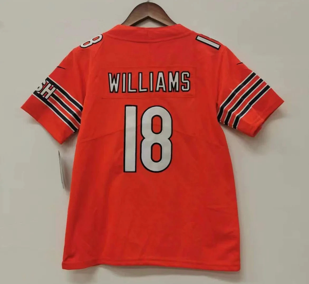 Caleb Williams YOUTH KIDS Chicago Bears Official NFL Nike Jersey Orange product image 1, provided for visual reference and