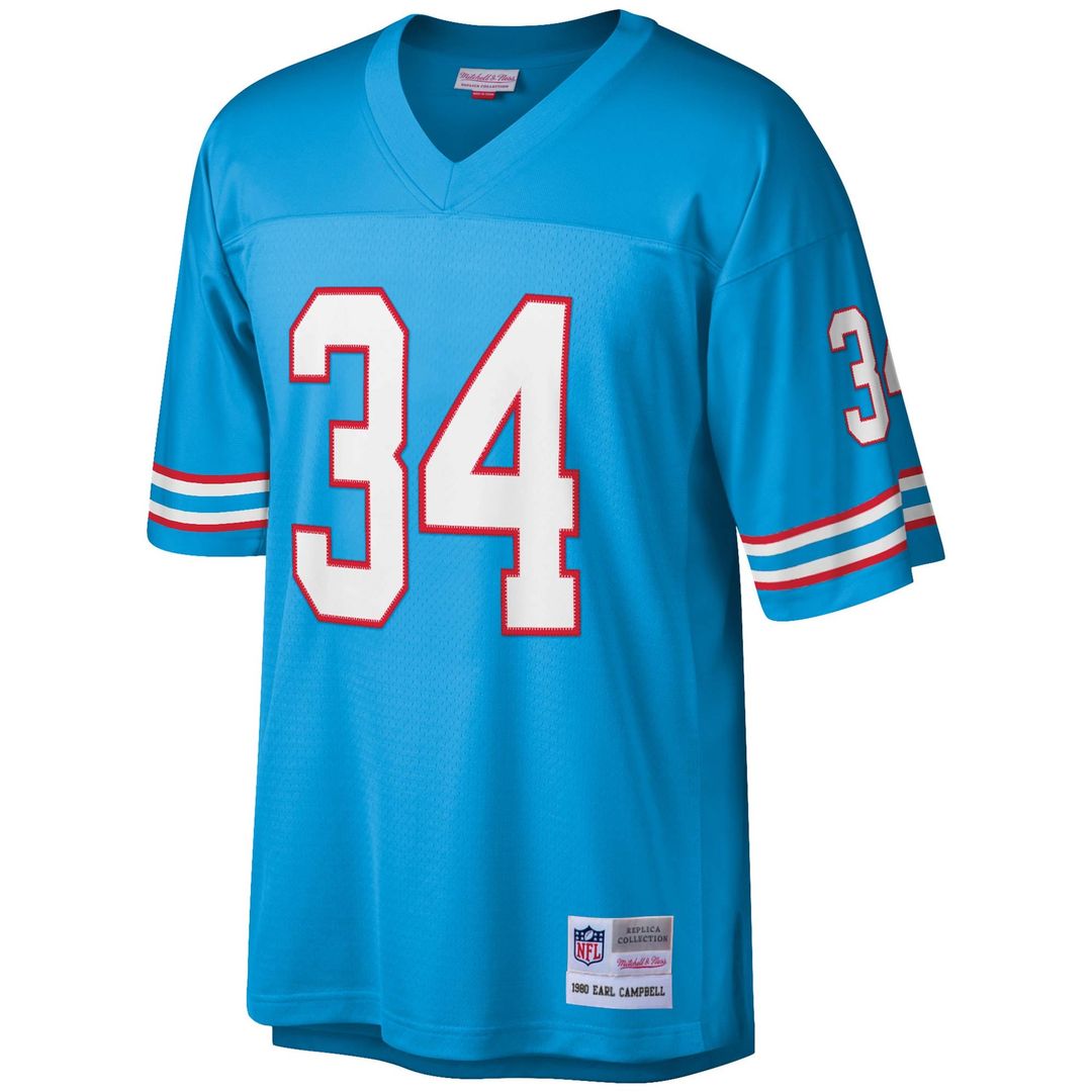 Houston Oilers Earl Campbell Mitchell & Ness Light Blue product image 2