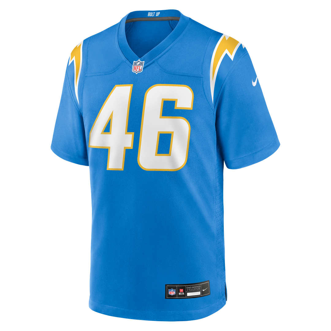 Los Angeles Chargers Nikko Reed Nike Powder Blue Game Jersey product image 2