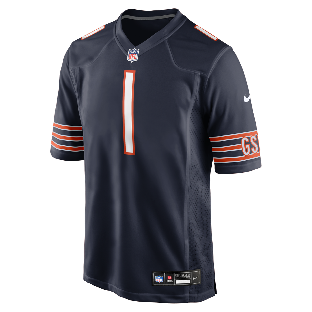Chicago Bears Number 1 Groom Nike Navy Game Jersey product image 2