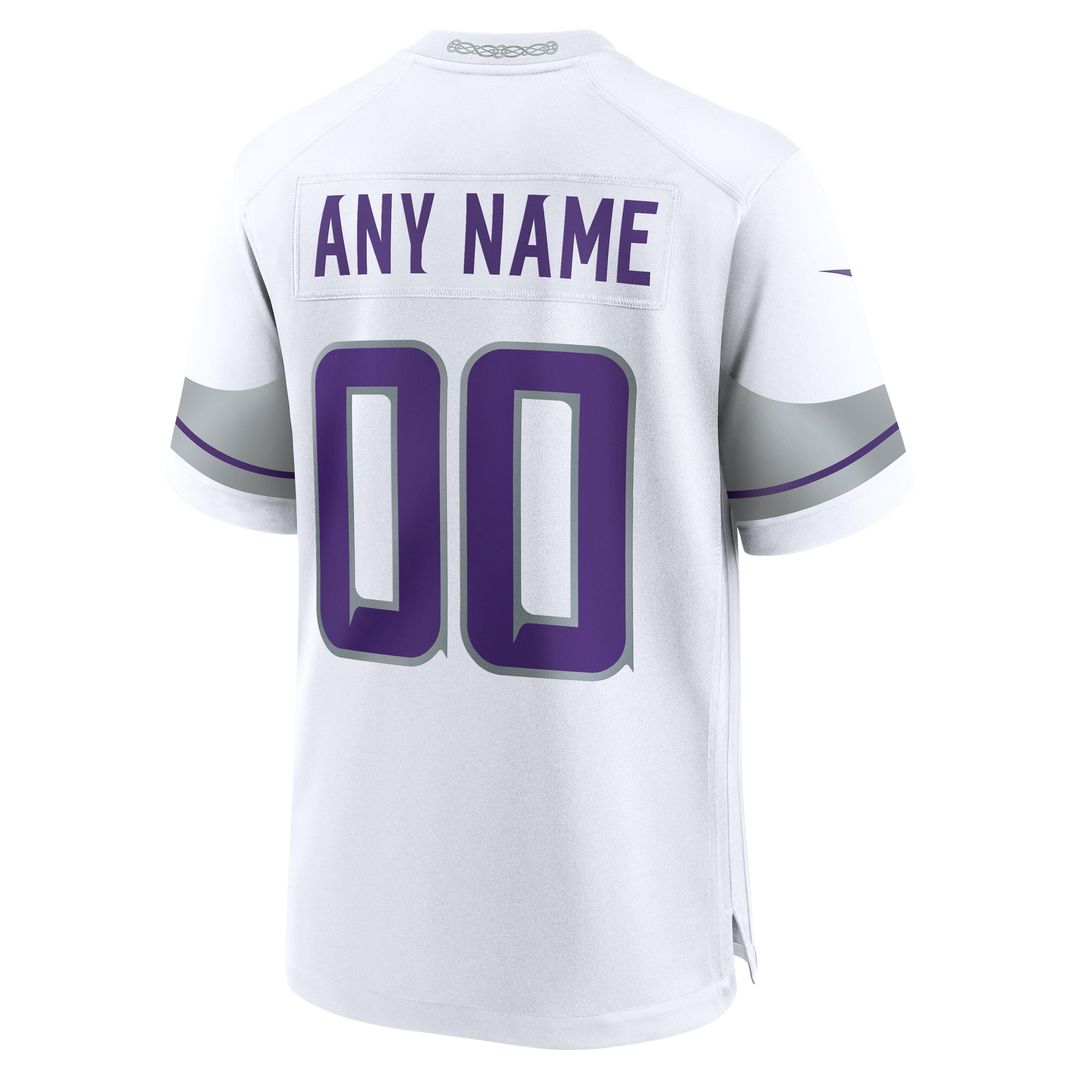 Minnesota Vikings Nike White Alternate Custom Jersey product image 6
