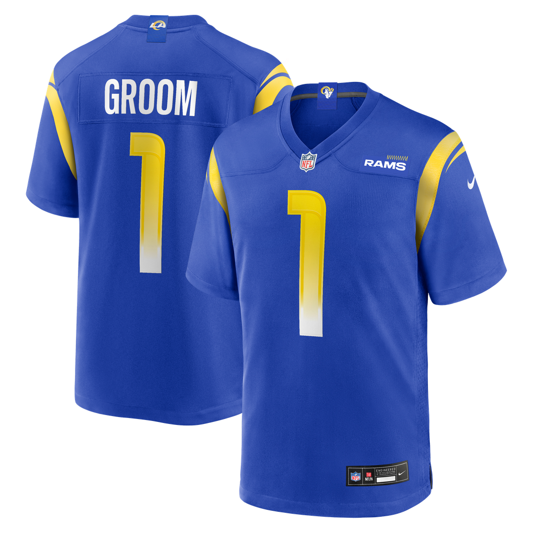 Los Angeles Rams Number 1 Groom Nike Royal Game Jersey product image 1