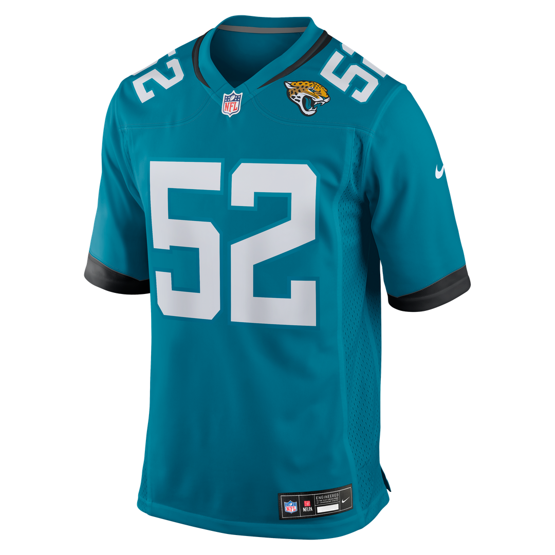 Jacksonville Jaguars DaVon Hamilton Nike Teal Game Jersey product image 2