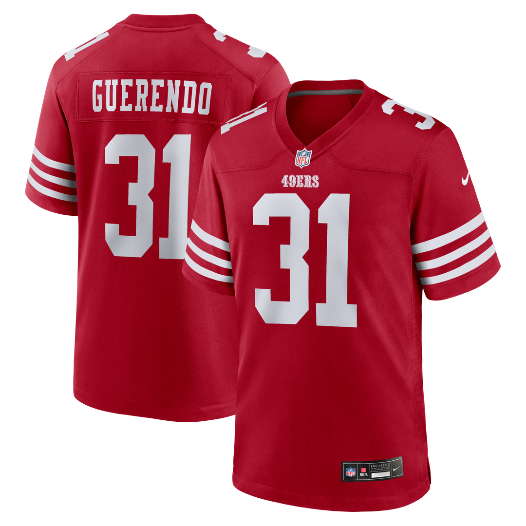 San Francisco 49ers Isaac Guerendo Nike Scarlet Game Jersey product image 1