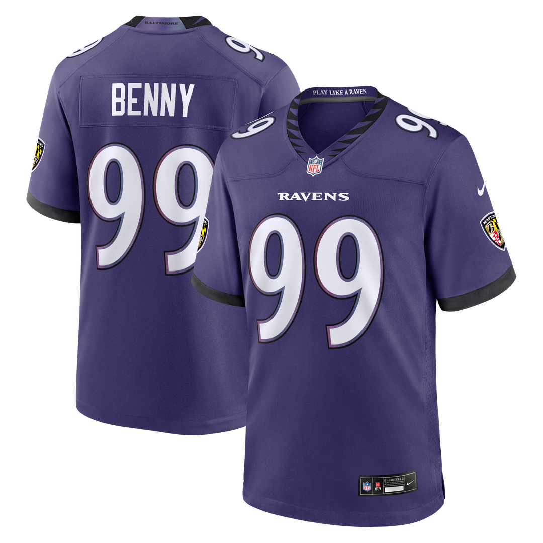 Baltimore Ravens Rayshaun Benny Nike Purple Game Jersey product image 1