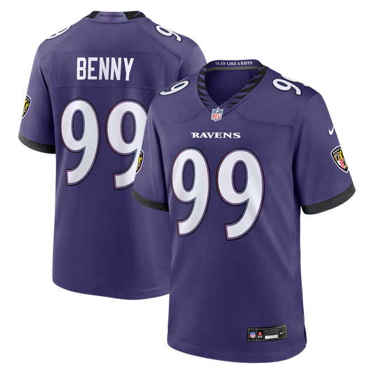 Baltimore Ravens Rayshaun Benny Nike Purple Game Jersey product image 1