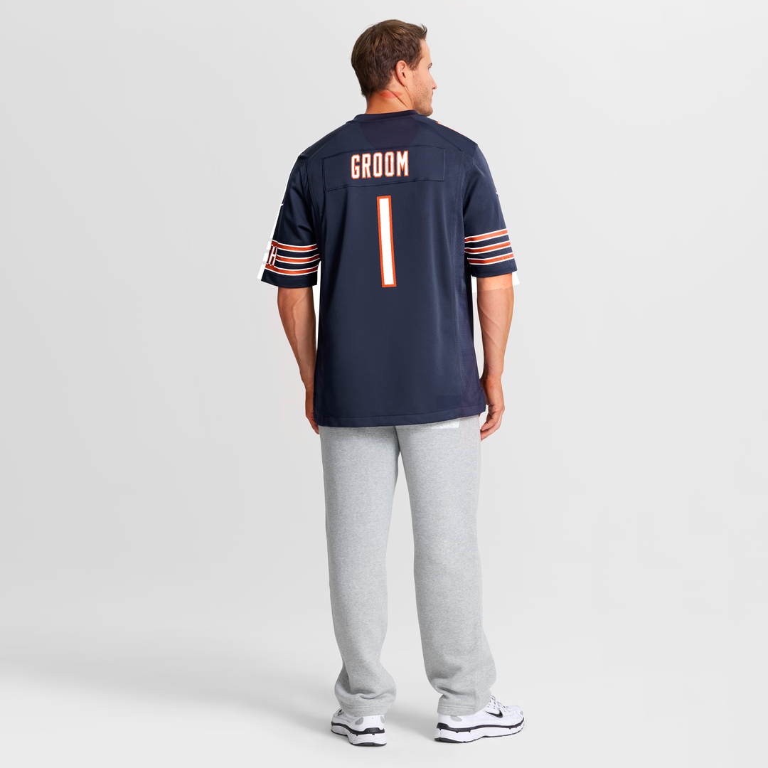 Chicago Bears Number 1 Groom Nike Navy Game Jersey product image 8