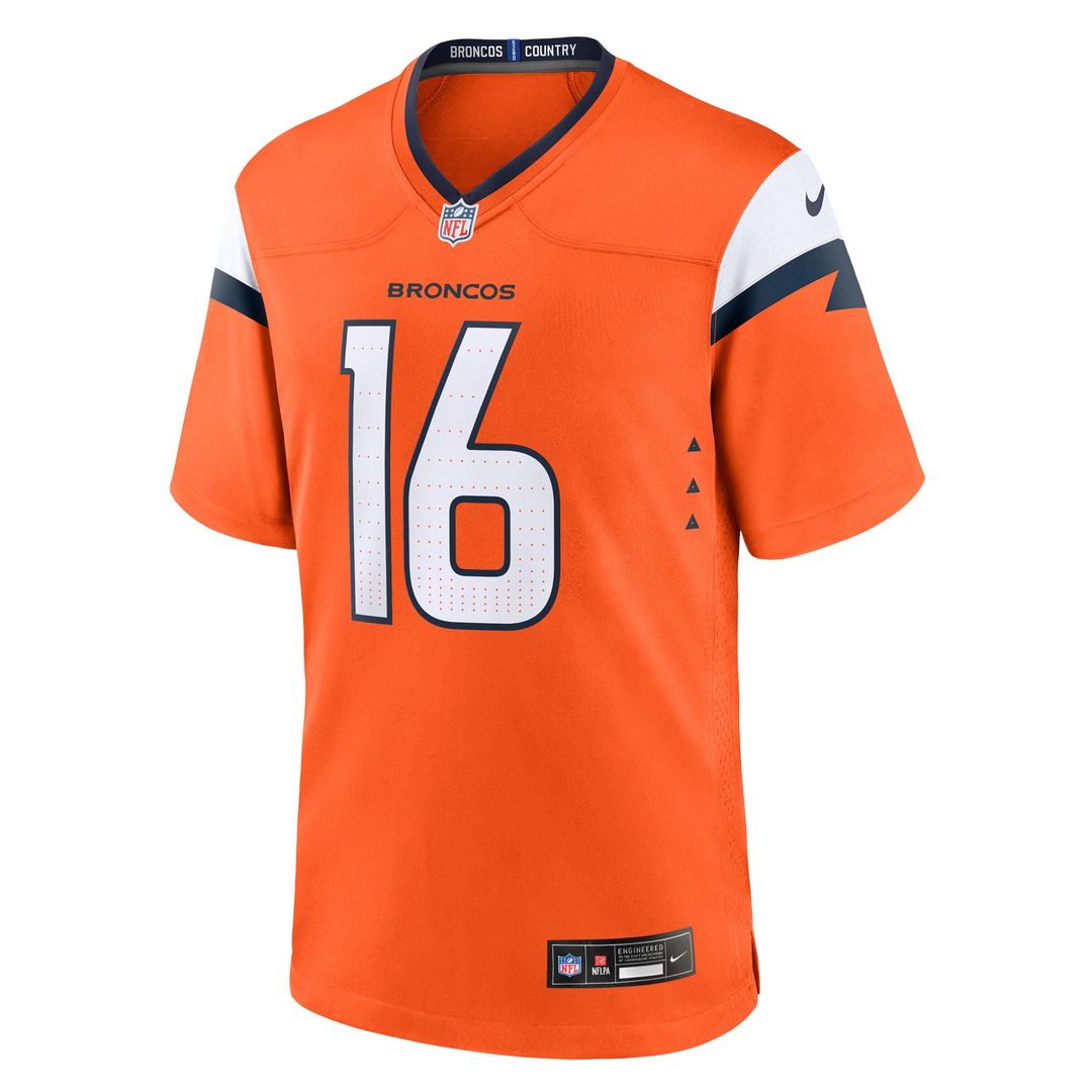 Denver Broncos Jeremy Crawshaw Nike Orange Game Jersey product image 2