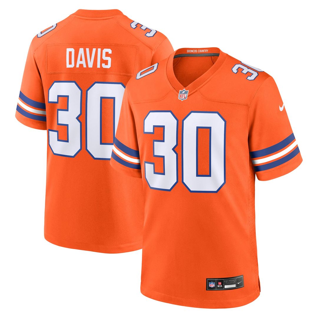 Denver Broncos Terrell Davis Nike Orange Retired Player product image 1
