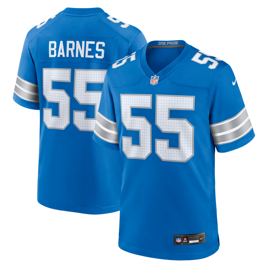 Detroit Lions Derrick Barnes Nike Blue Game Jersey product image 1