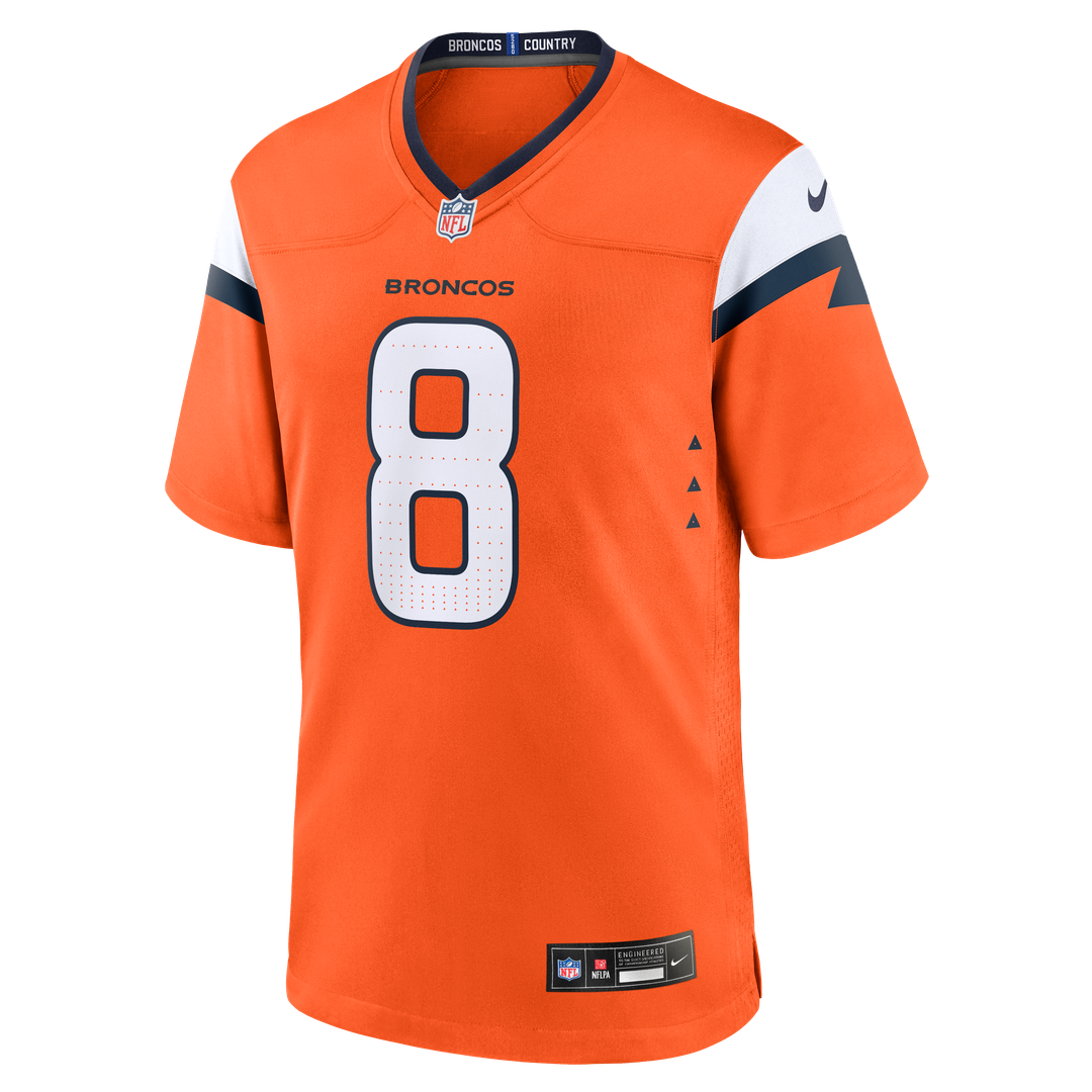 Denver Broncos Jarrett Stidham Nike Orange Game Jersey product image 2