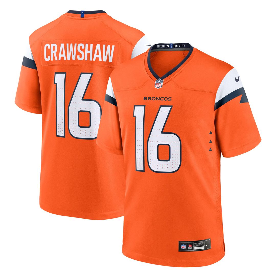 Denver Broncos Jeremy Crawshaw Nike Orange Game Jersey product image 1