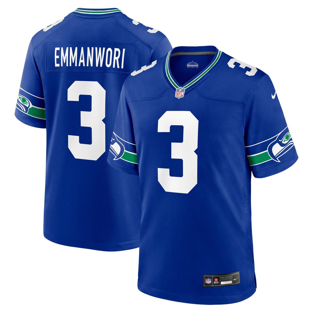 Seattle Seahawks Nick Emmanwori Nike Royal Alternate Game product image 4
