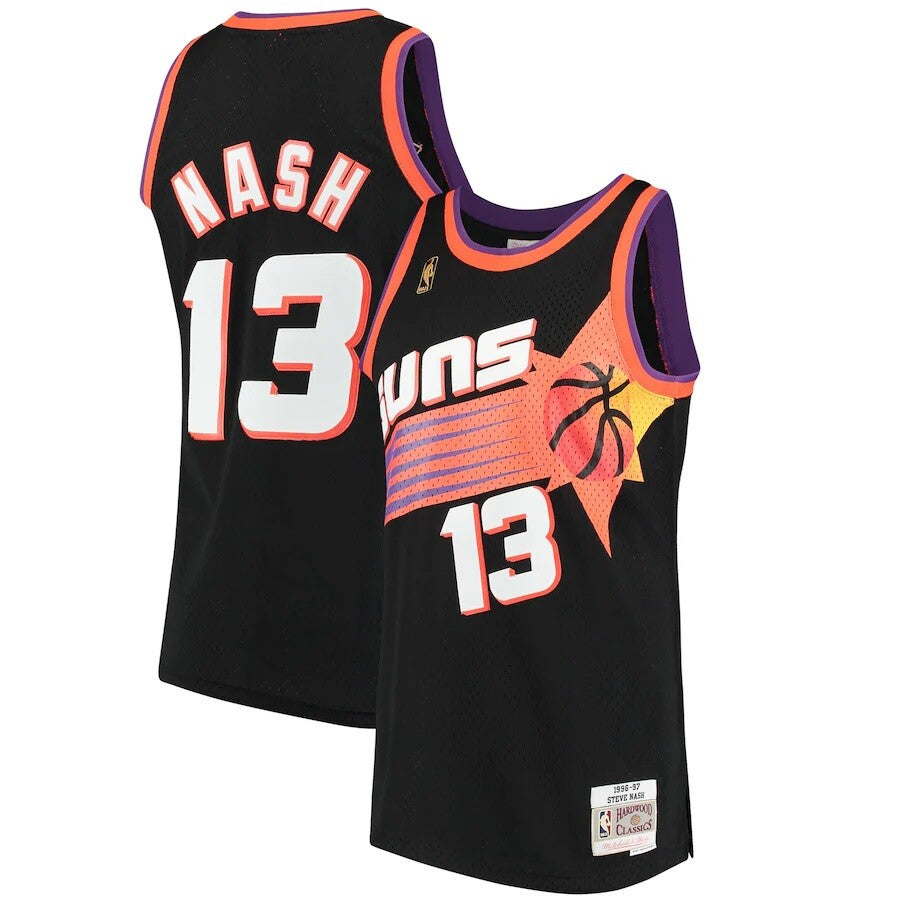 Steve Nash Phoenix Suns 1996/97 Hardwood Classics Jersey - Black product image 1, provided for visual reference and product