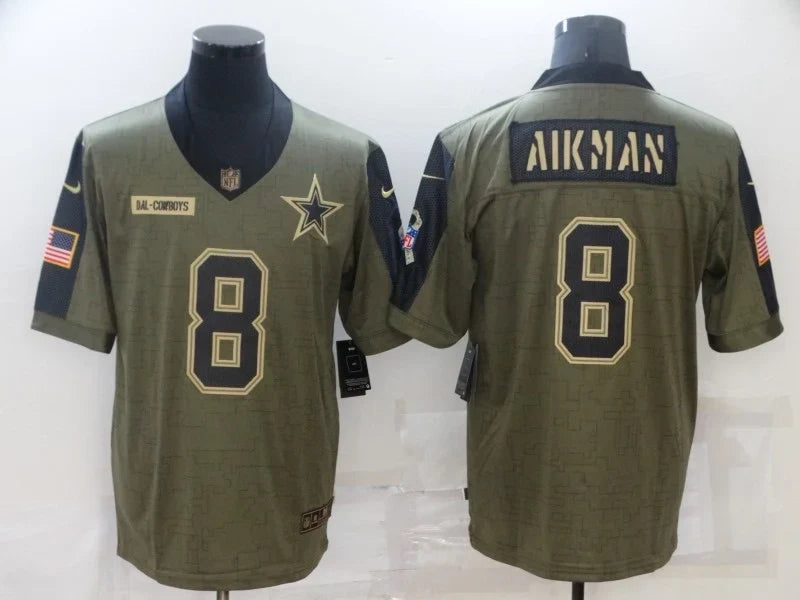 Troy Aikman Dallas Cowboys military salute to service Official NFL Nike Jersey product image 1, provided for visual