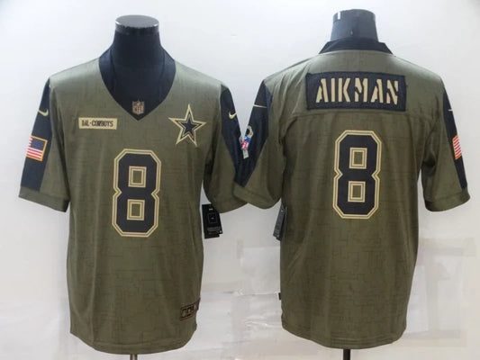 Troy Aikman Dallas Cowboys military salute to service Official NFL Nike Jersey product image 1, provided for visual