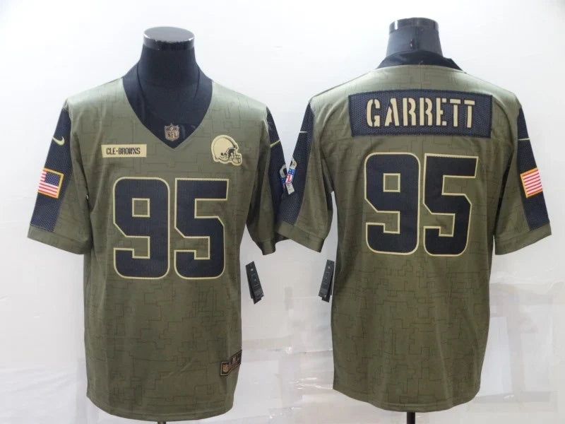 Myles Garrett Cleveland Browns military salute to service Nike Jersey product image 1, provided for visual reference and