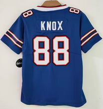 Dawson Knox Classic Authentics YOUTH Buffalo Bills Jersey product image 1, provided for visual reference and product detail