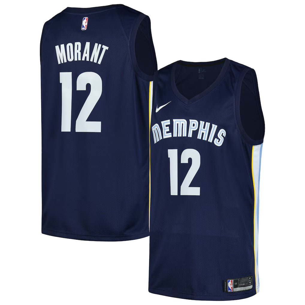 Ja Morant Memphis Grizzlies Player Jersey - Icon Edition - Navy product image 1, provided for visual reference and product