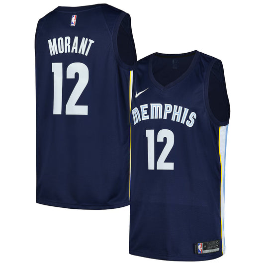 Ja Morant Memphis Grizzlies Player Jersey - Icon Edition - Navy product image 1, provided for visual reference and product