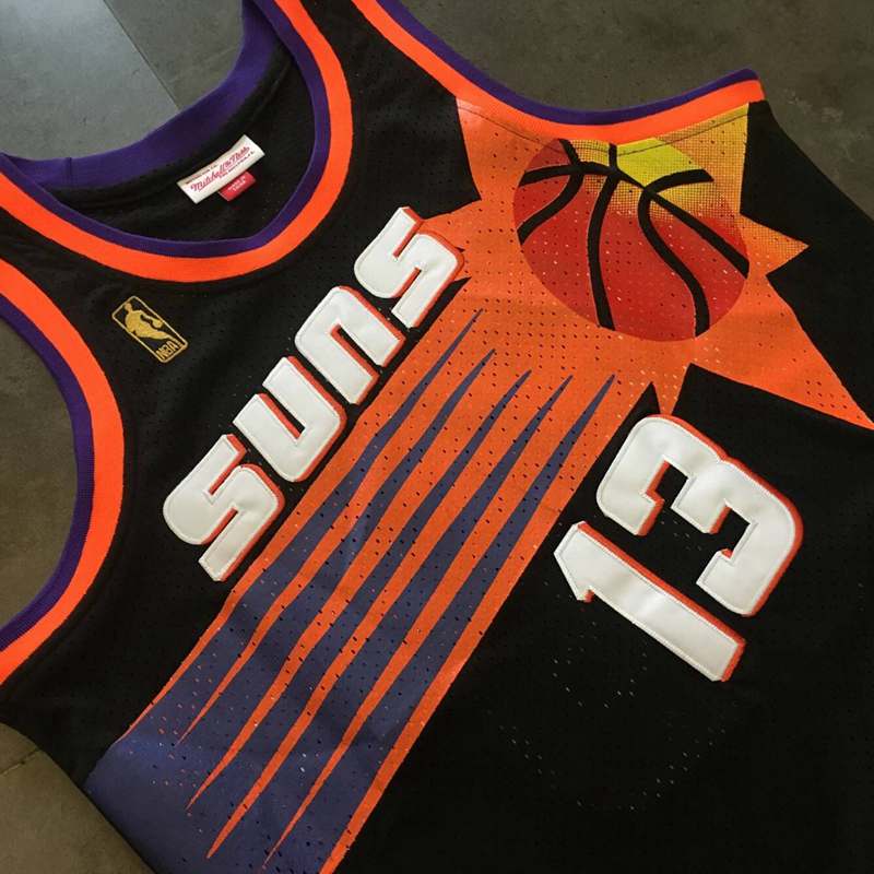Steve Nash Phoenix Suns 1996/97 Hardwood Classics Jersey - Black product image 2, provided for visual reference and product
