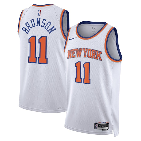 Jalen Brunson New York Knicks - Association Edition Jersey - White product image 1, provided for visual reference and