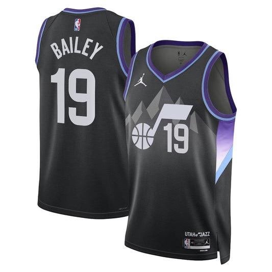 Ace Bailey Utah Jazz Unisex Swingman Player Jersey - Statement Edition - Black product image 1, provided for visual