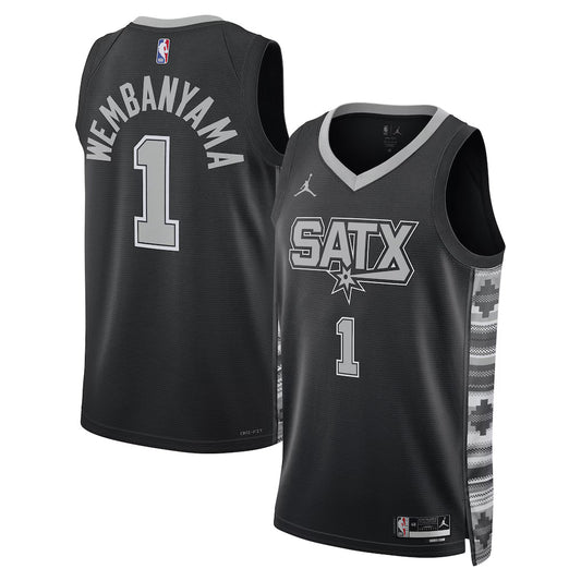 Victor Wembanyama San Antonio Spurs Unisex Jersey - Statement Edition - Black product image 1, provided for visual reference