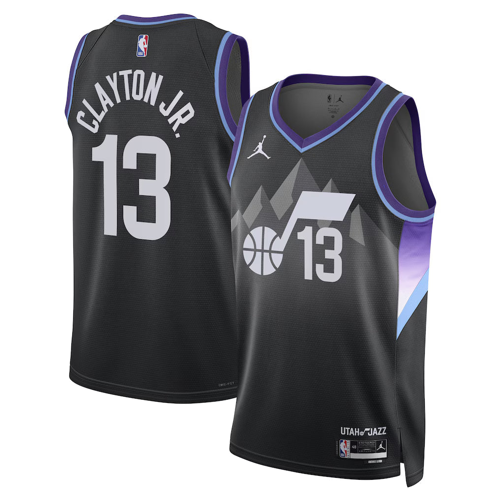 Walter Clayton Jr. Utah Jazz Unisex Swingman Player Jersey - Statement Edition - Black product image 1, provided for visual