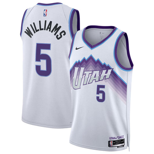 Cody Williams Utah Jazz Unisex Swingman Jersey - Association Edition - White product image 1, provided for visual reference
