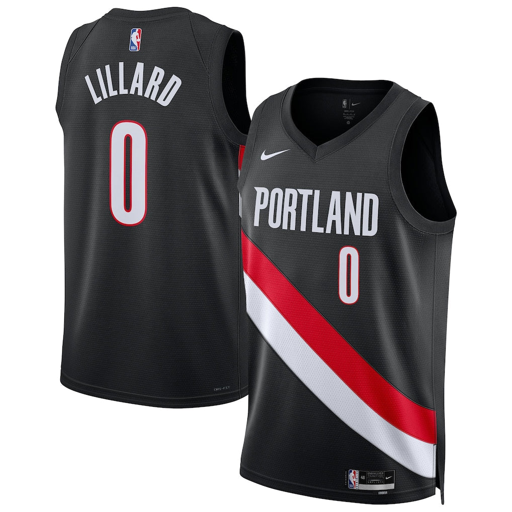 Damian Lillard Portland Trail Blazers Unisex Swingman Player Jersey - Icon Edition - Black product image 1, provided for