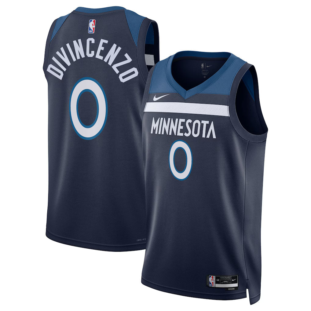 Donte DiVincenzo Minnesota Timberwolves Unisex Swingman Jersey - Icon Edition - Navy product image 1, provided for visual
