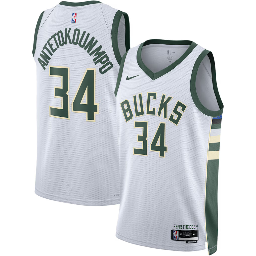 Giannis Antetokounmpo Milwaukee Bucks Unisex Swingman Jersey - Association Edition - White product image 1, provided for