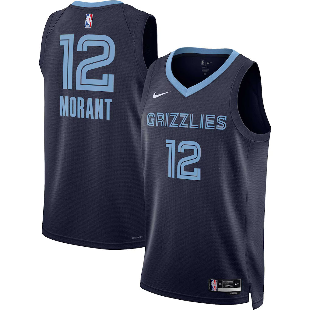 Ja Morant Memphis Grizzlies Unisex Jersey - Icon Edition - Navy product image 1, provided for visual reference and product