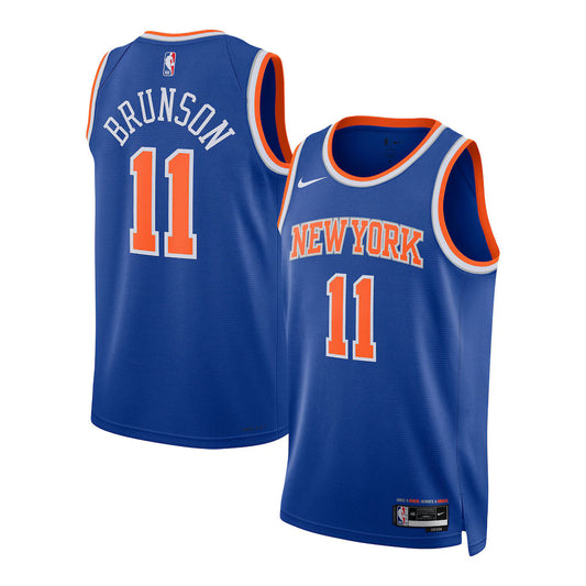 Jalen Brunson New York Knicks Unisex Jersey - Icon Edition - Blue product image 1, provided for visual reference and product