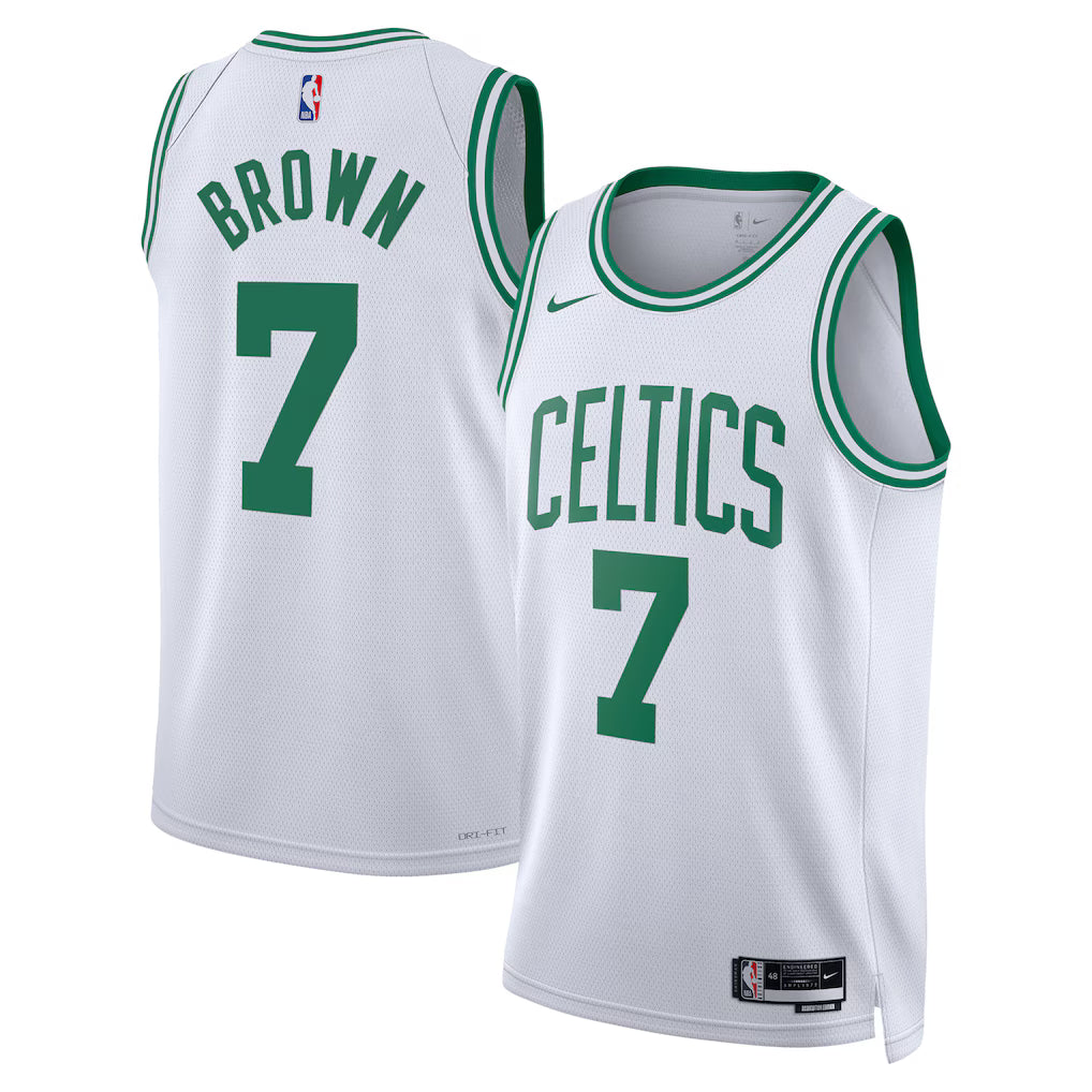 Jaylen Brown Boston Celtics Unisex Swingman Jersey - Association Edition - White product image 1, provided for visual