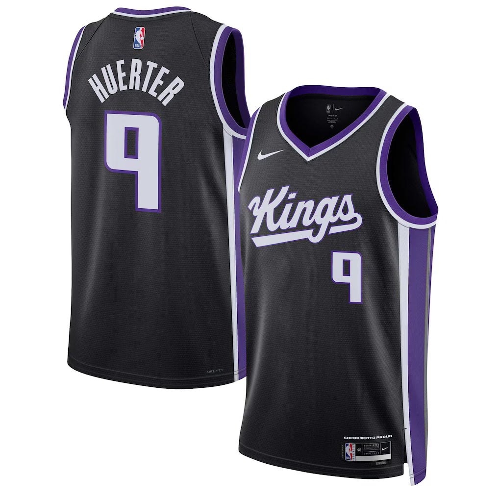 Kevin Huerter Sacramento Kings Unisex Swingman Jersey - Icon Edition - Black product image 1, provided for visual reference